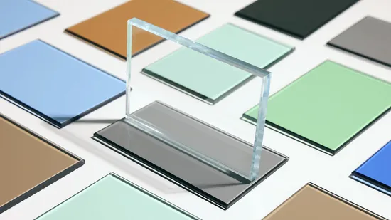 Vidro Float 2mm-19mm transparente com baixo teor de ferro refletivo matizado