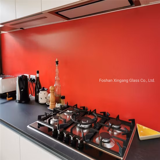 Vidro pintado de 3 mm para divisória de parede / respingos de vidro de cozinha