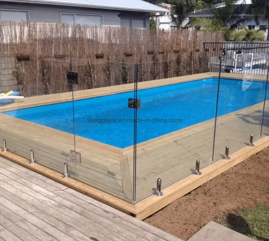 Janela à prova de balas laminada de construção temperada de 5-12 mm Relógio convexo Cerca de piscina Curva Decoração para casa Ampliação Inteligente À prova de balas Curva LED Espelho de vidro flutuante